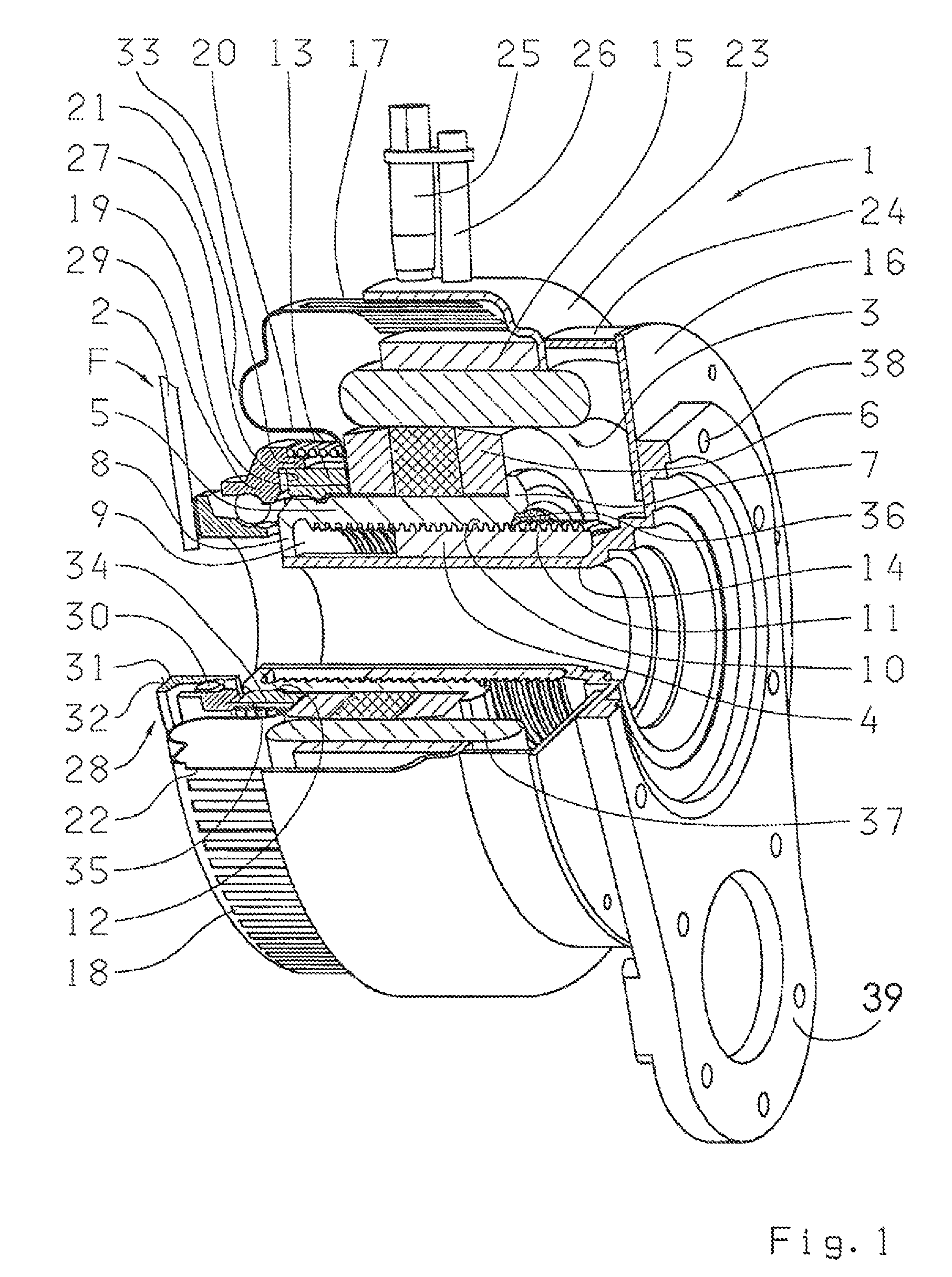 Electromotive actuator for deflecting a motor vehicle part