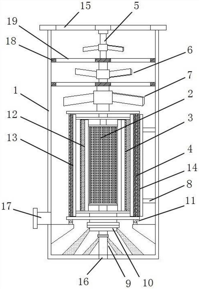 Impurity filtering auxiliary device and method for urban sewage treatment