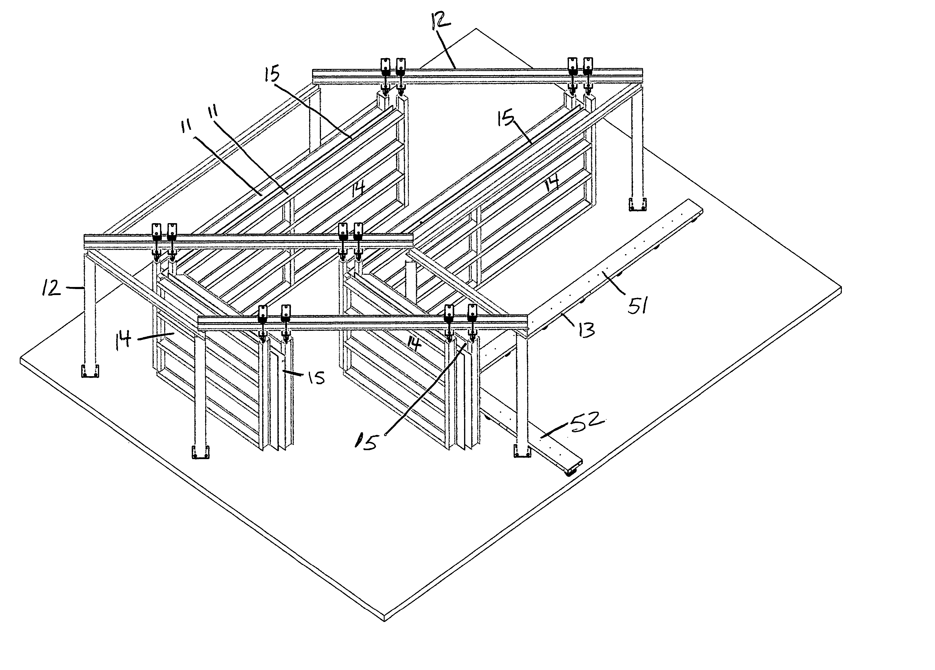 Fast concrete house system for construction of houses and commercial structures