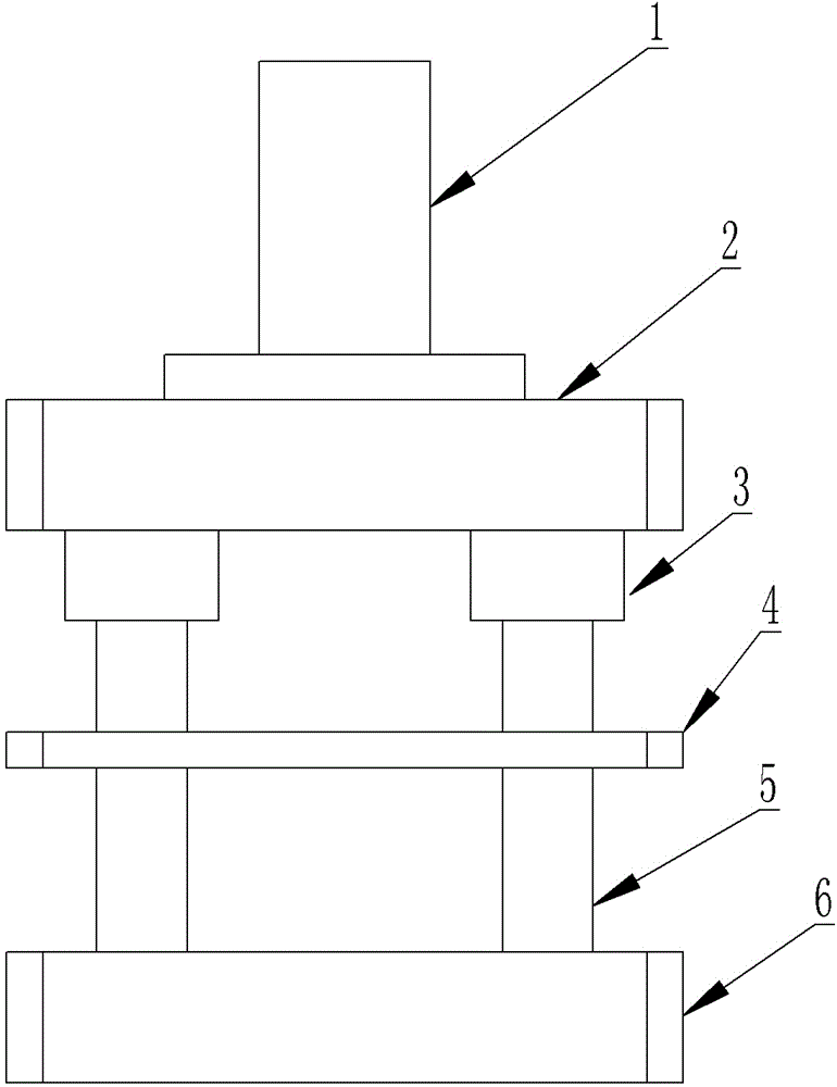 Die frame with stripper plate and guide posts