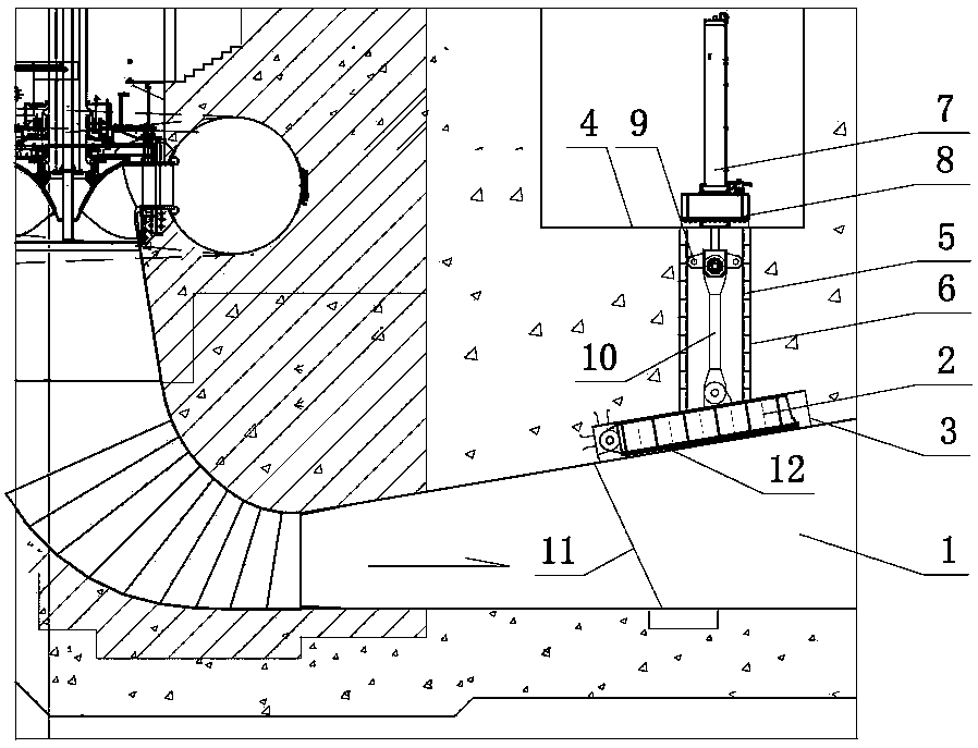 Layout structure of hydropower station underground workshop unit exit gate