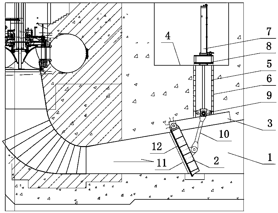 Layout structure of hydropower station underground workshop unit exit gate