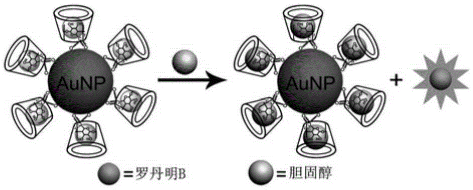 Method for preparing beta-cyclodextrin-gold nano-particles and method for detecting cholesterol