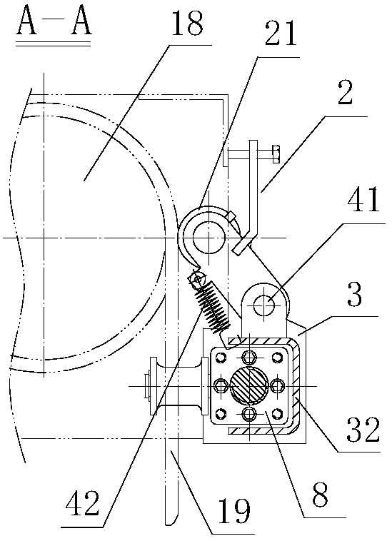 Rope guide device with adjustable rope guide device and pressing wheel type rope pressing device