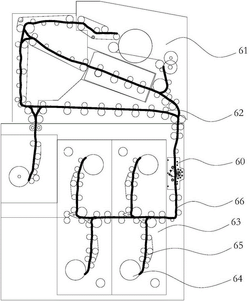 Flattening apparatus for slice medium and financial self-service equipment