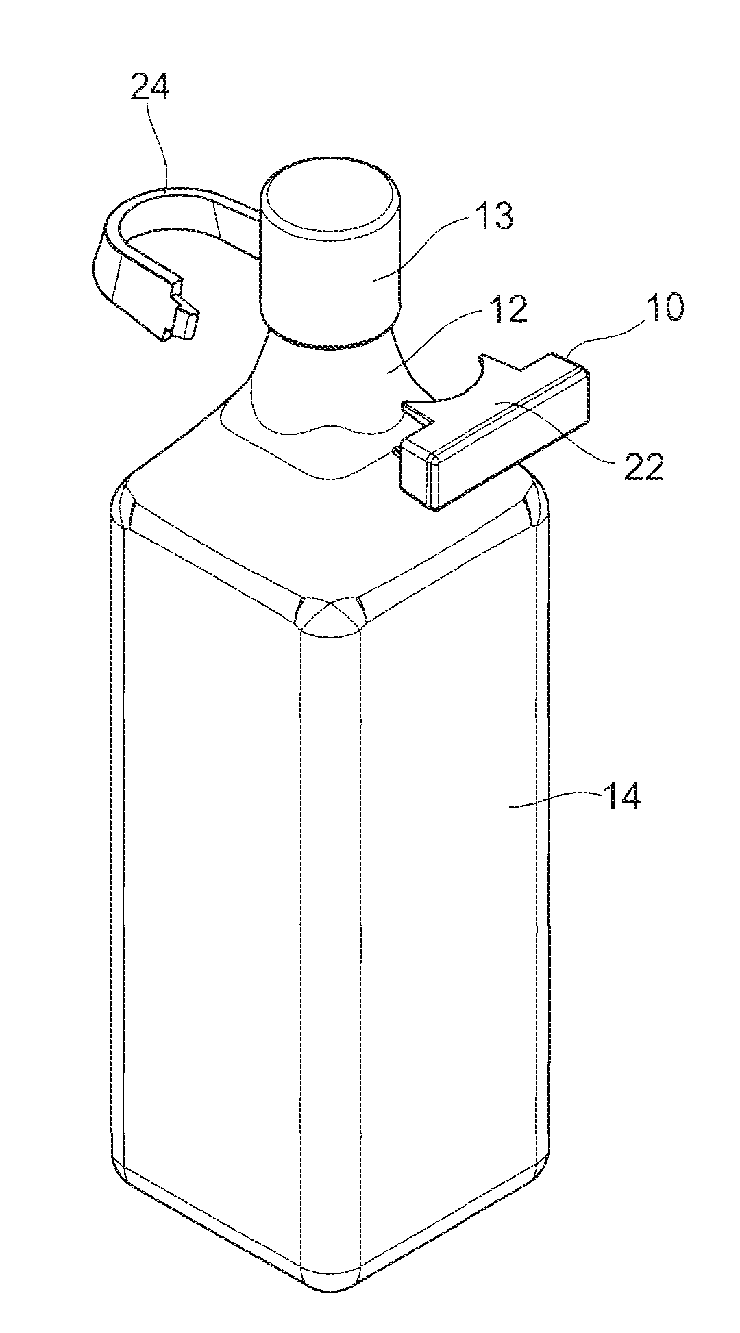 Electronic tag holder for capped bottle neck