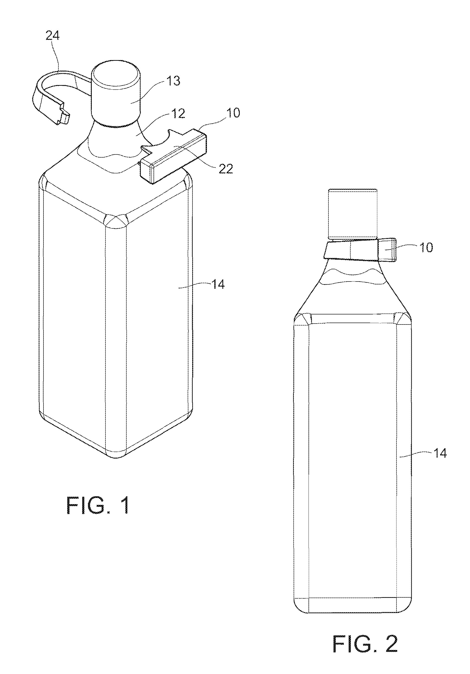 Electronic tag holder for capped bottle neck