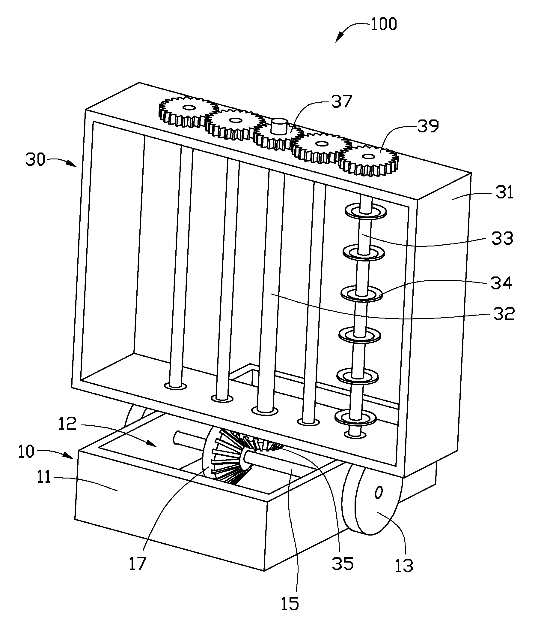 Conveying device and deposition device using same