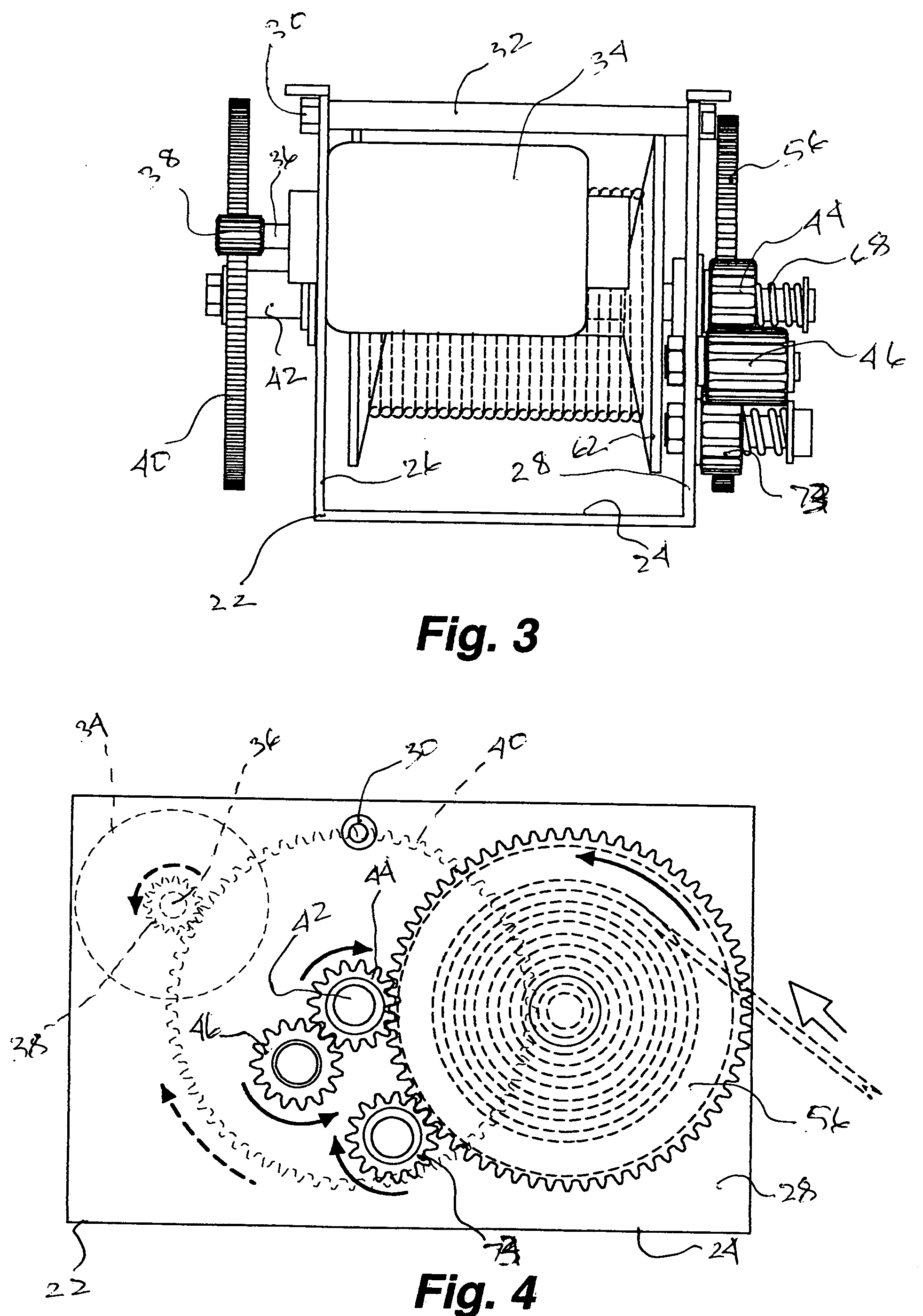 Freefall windlass with governor