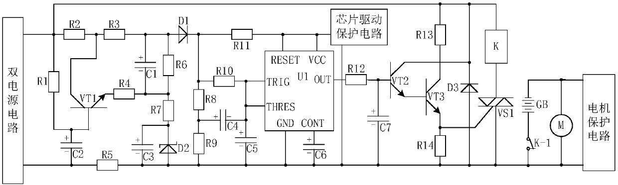 Double protection emergency start-up system for standby double-power generators