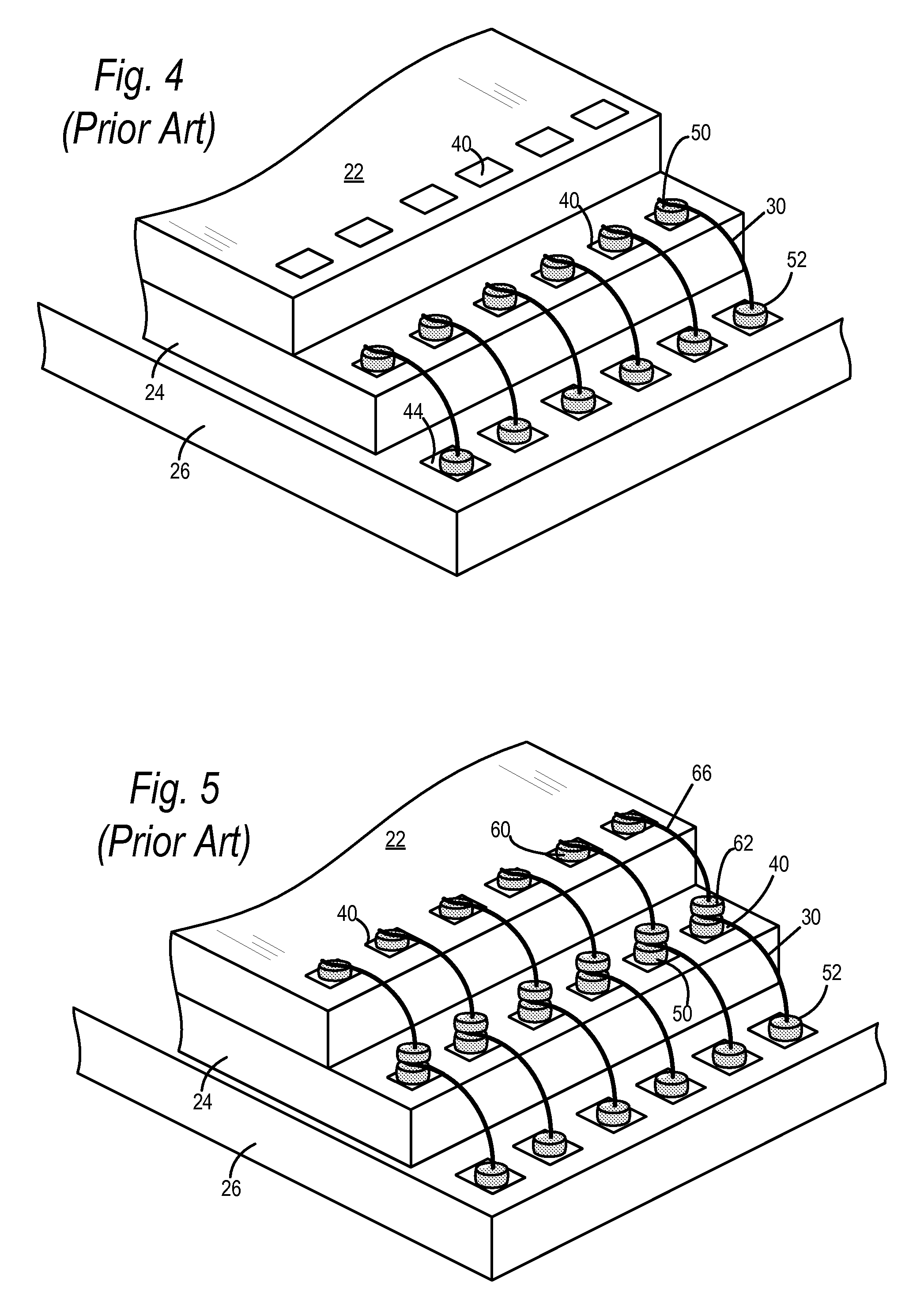 Wire on wire stitch bonding in a semiconductor device