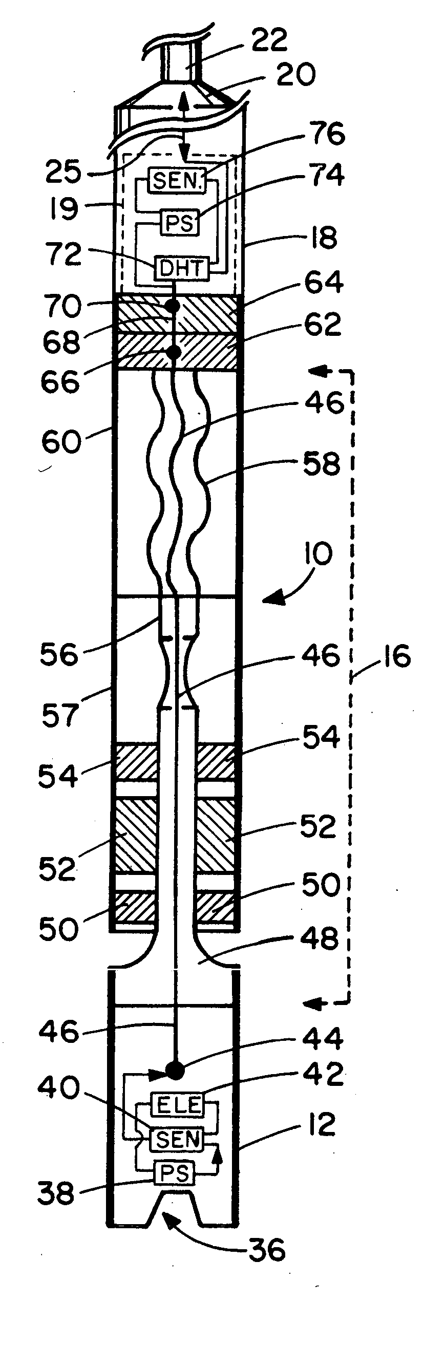 Method and apparatus for transmitting sensor response data and power through a mud motor