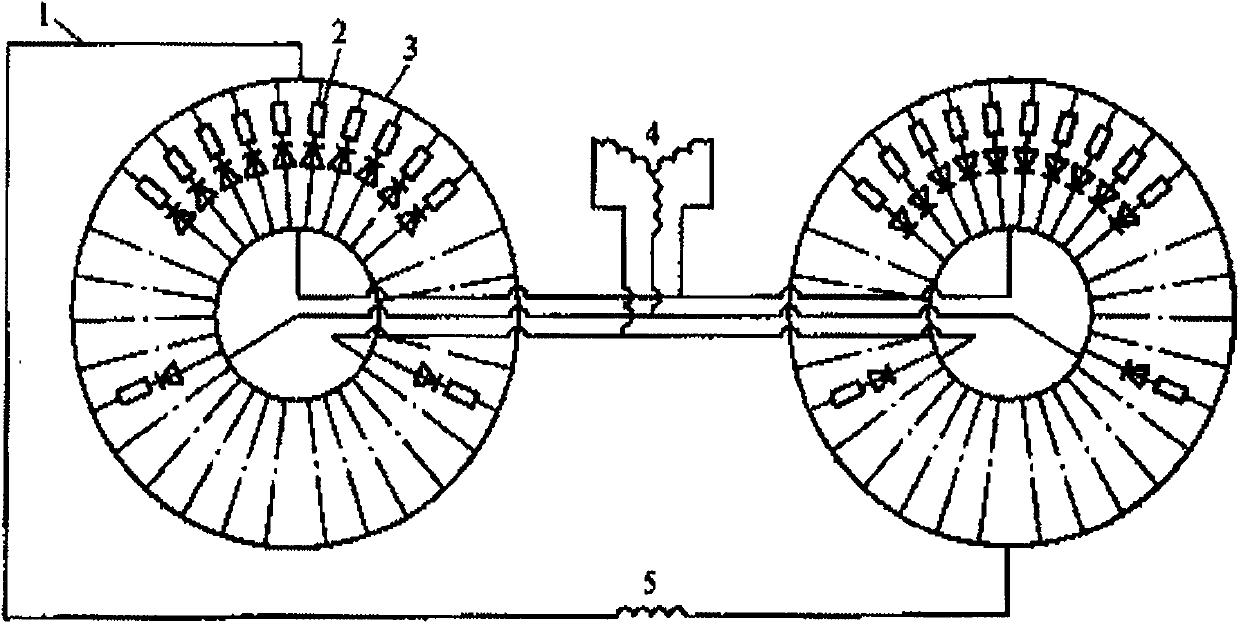 Method and device for monitoring status of rotating diode of magnetizing exciter