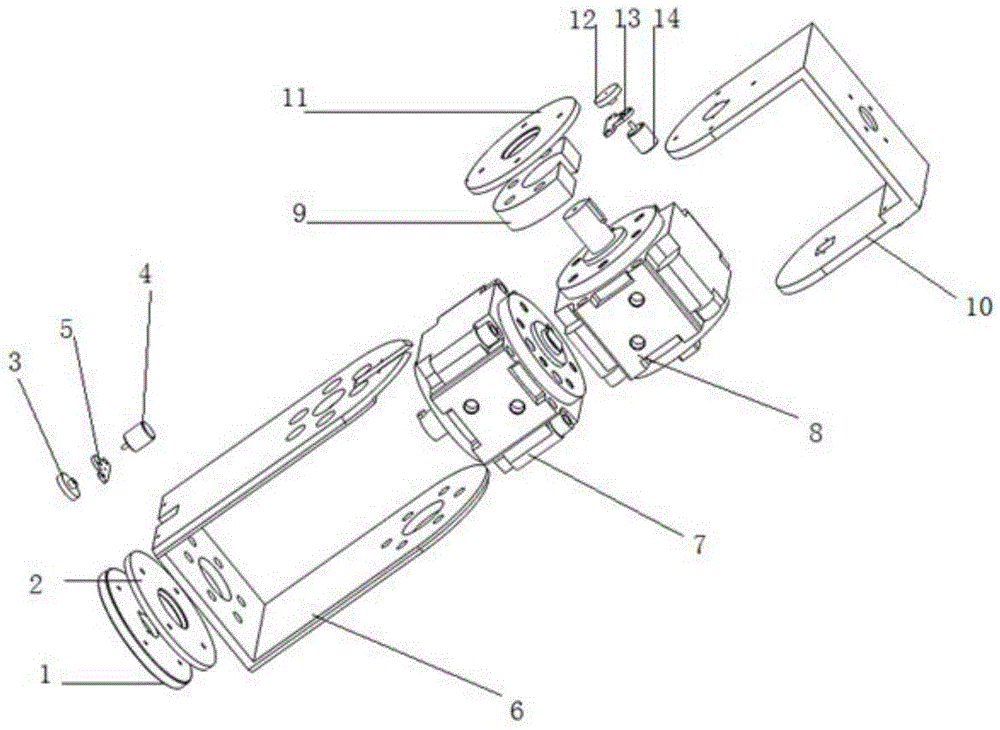 Hydraulic swing cylinder driving joint based robot hydraulic mechanical arm