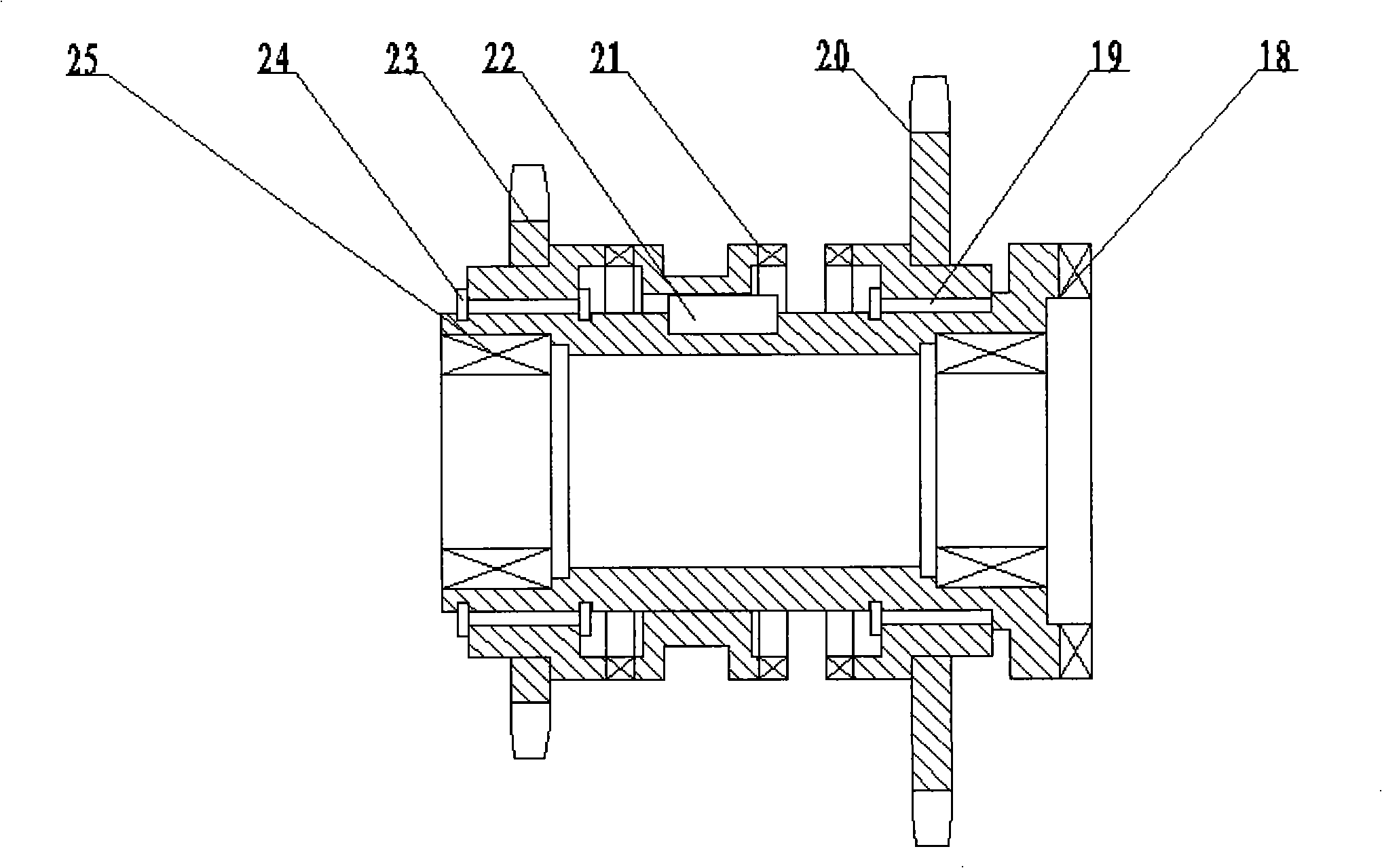 Land wheel driven difference variable speed control device