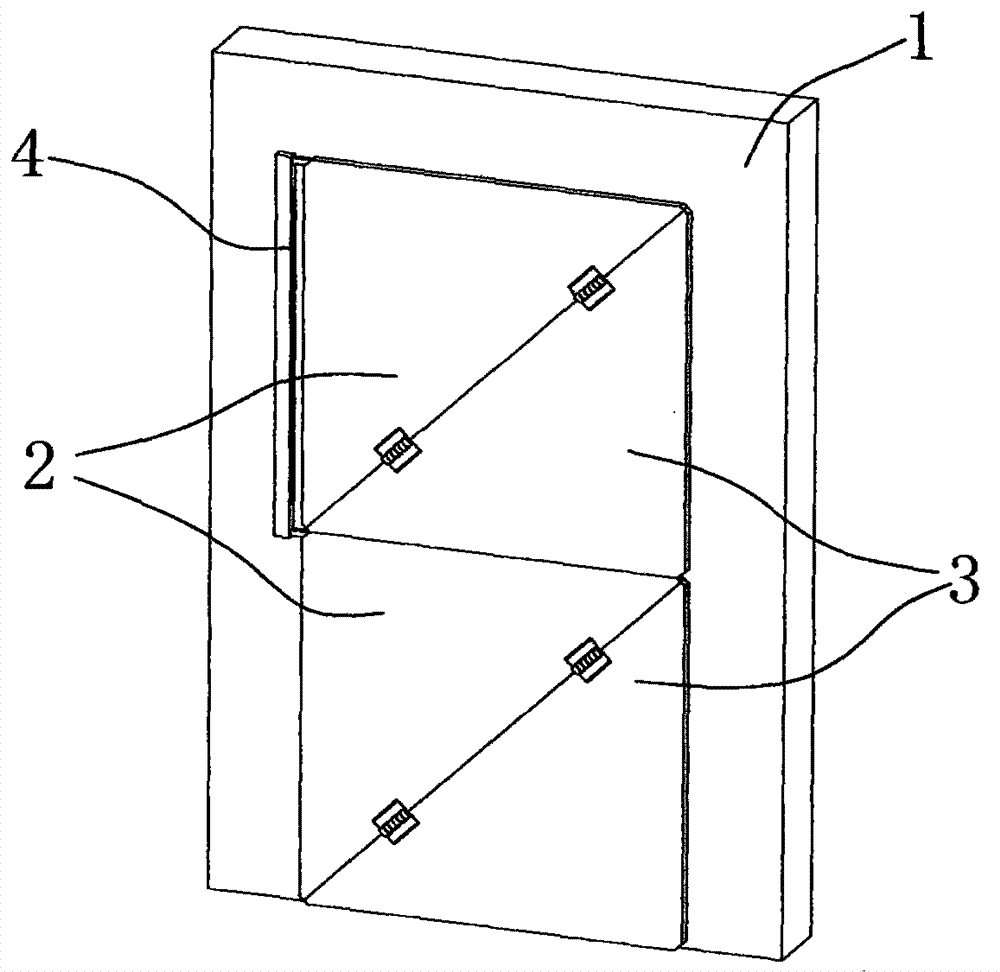 Folding pivoting door