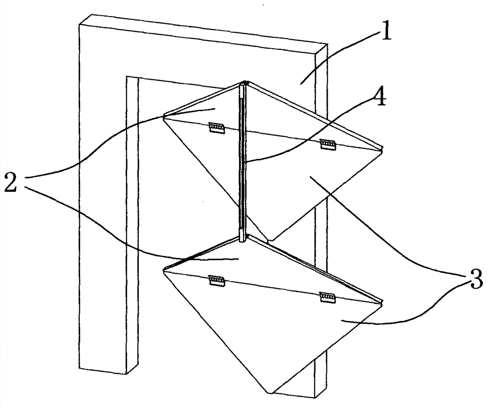 Folding pivoting door