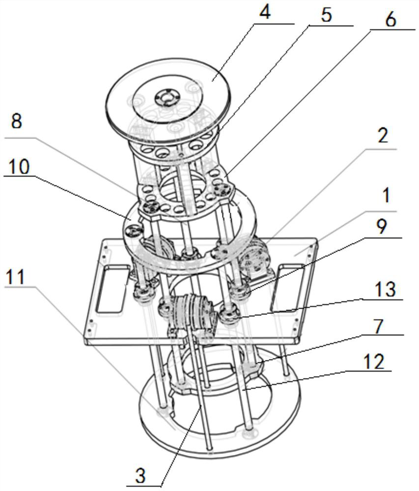 Air floatation pulley system of six-degree-of-freedom simulator