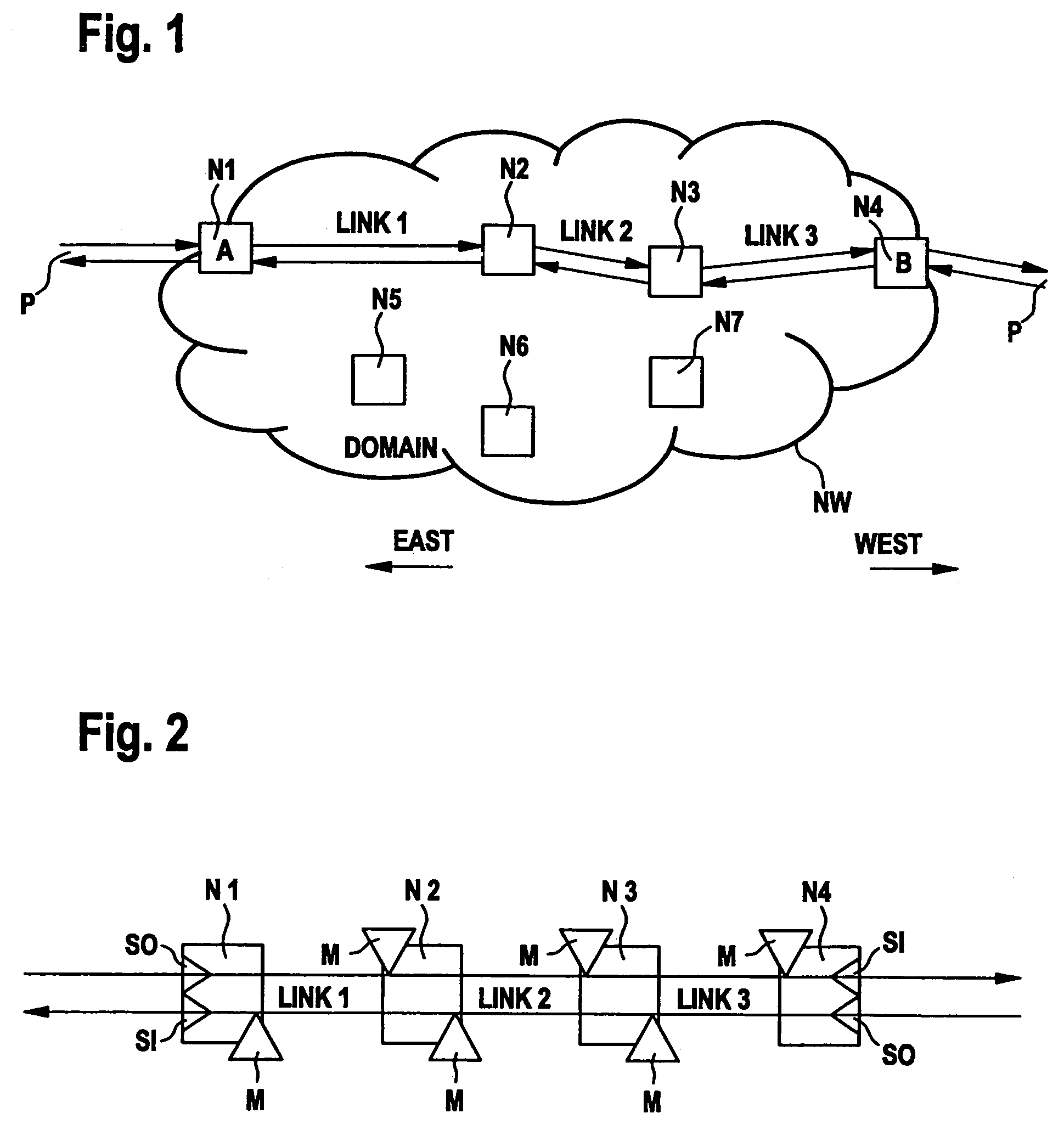 Failure localization in a transmission network