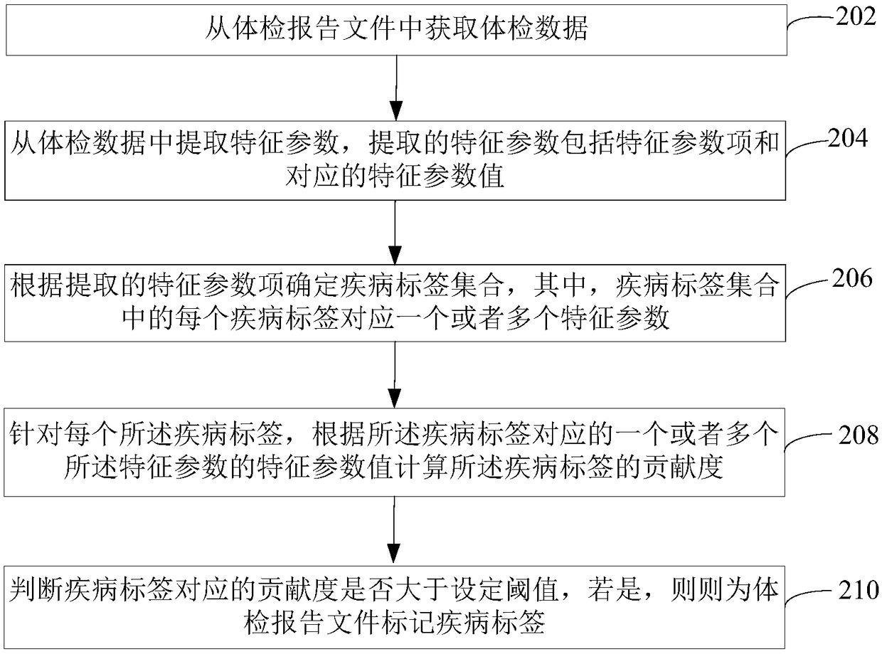 Physical examination data processing method and apparatus, computer apparatus and storage medium