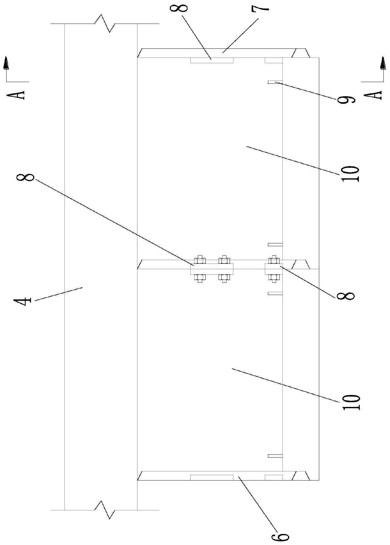 Prefabricated subway station rail top air duct structure and construction method thereof