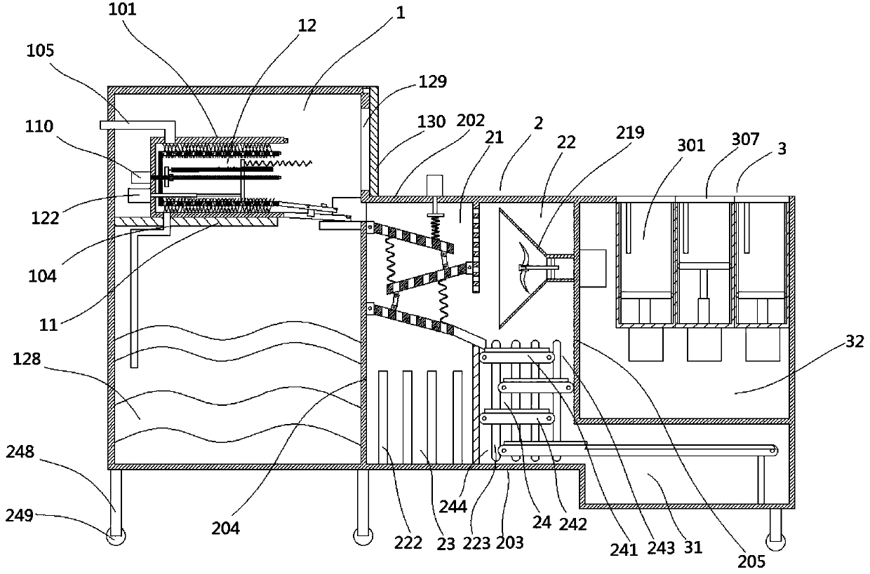 Medical instrument cleaning device with storage function