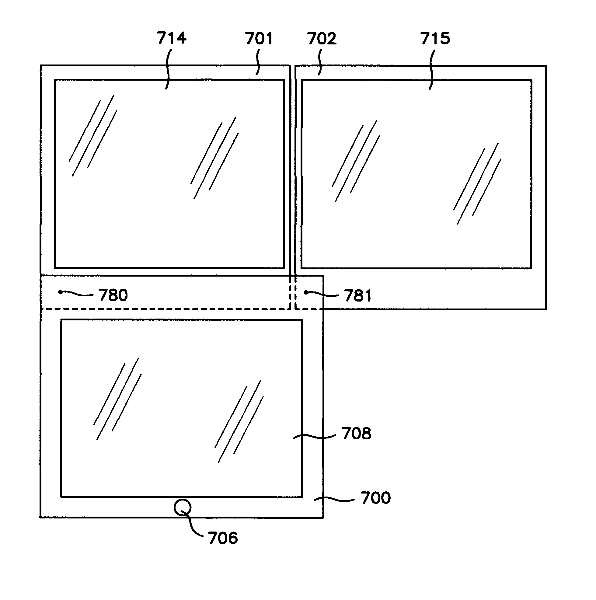 Multi-screen personal communication device