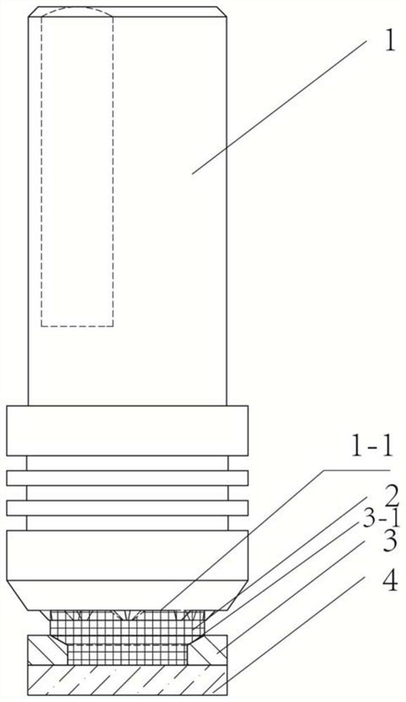 A metal and thermoplastic composite material riveting and welding integrated friction spot welding method