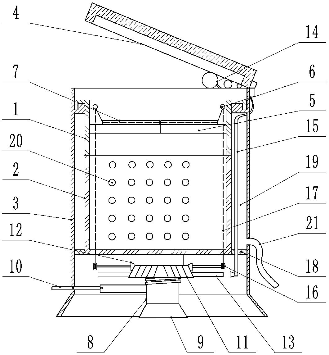 Odor protection garbage can