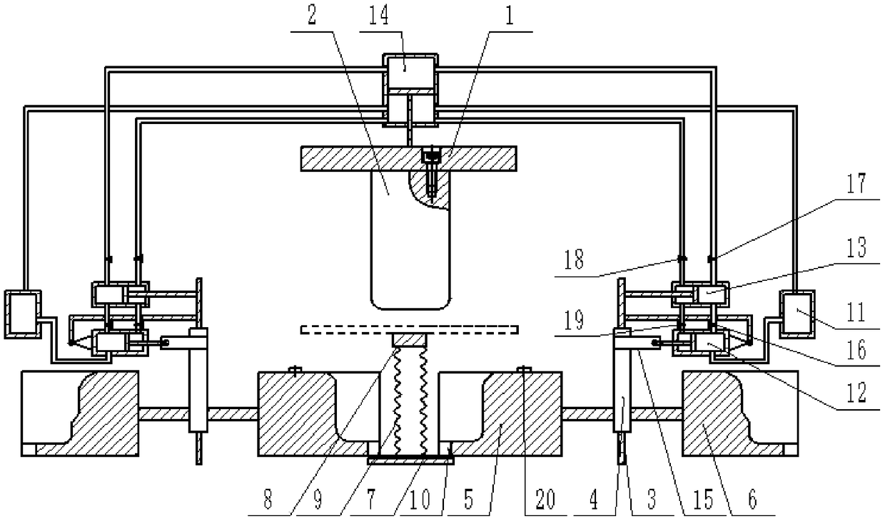 Stamping die for stepped cylindrical parts