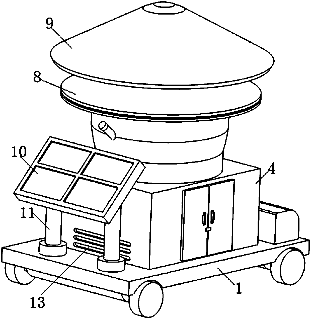 Walking-type automatic fertilizer applicator