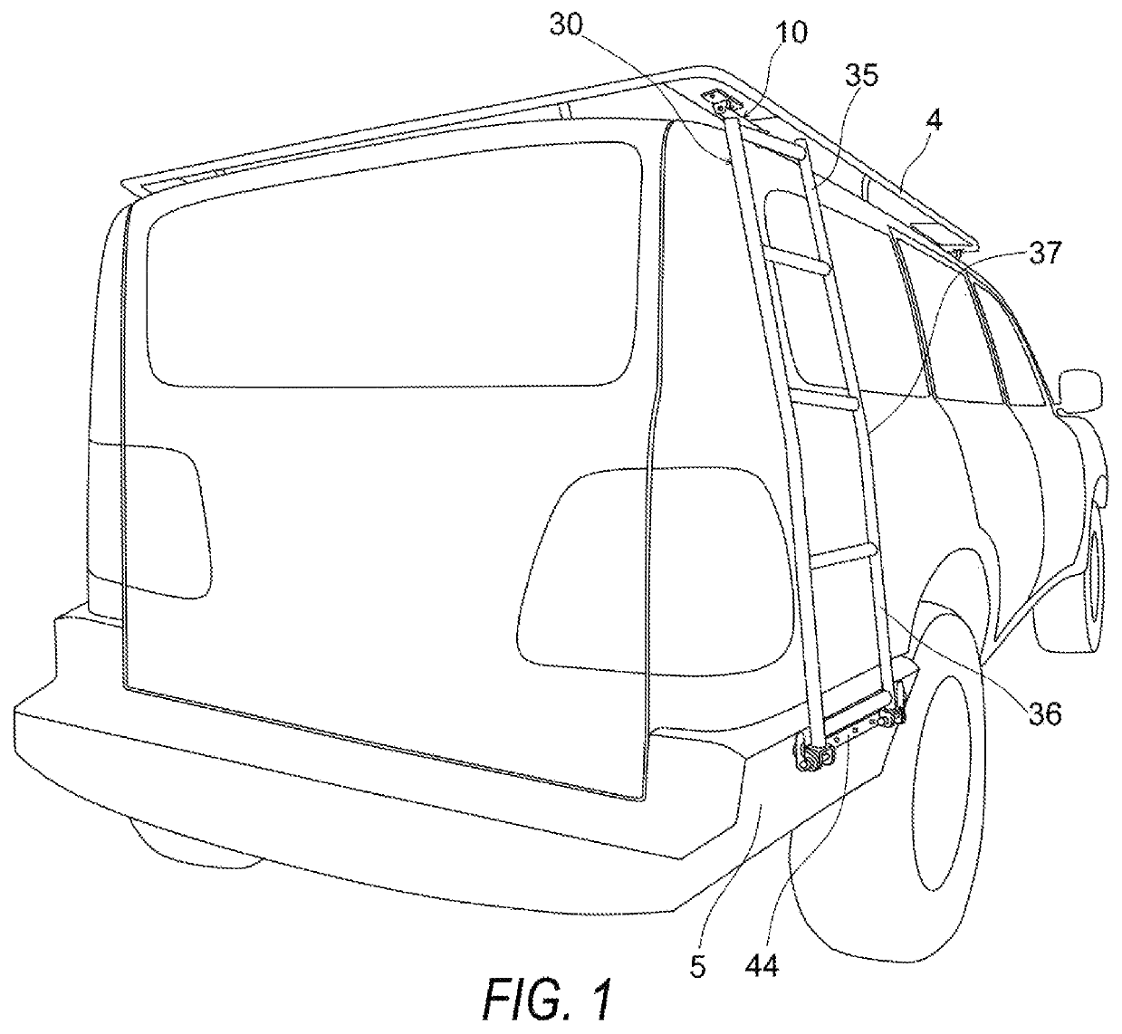 Roof rack side ladder