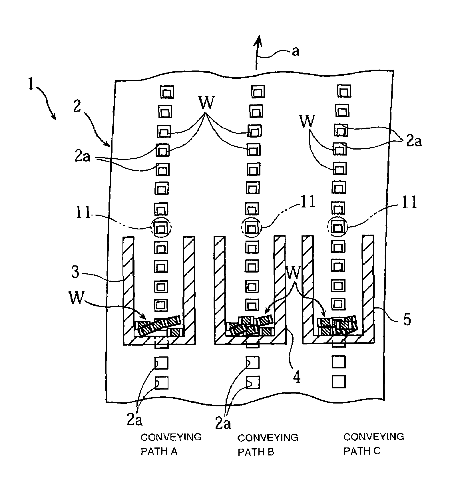 Electronic component conveying device