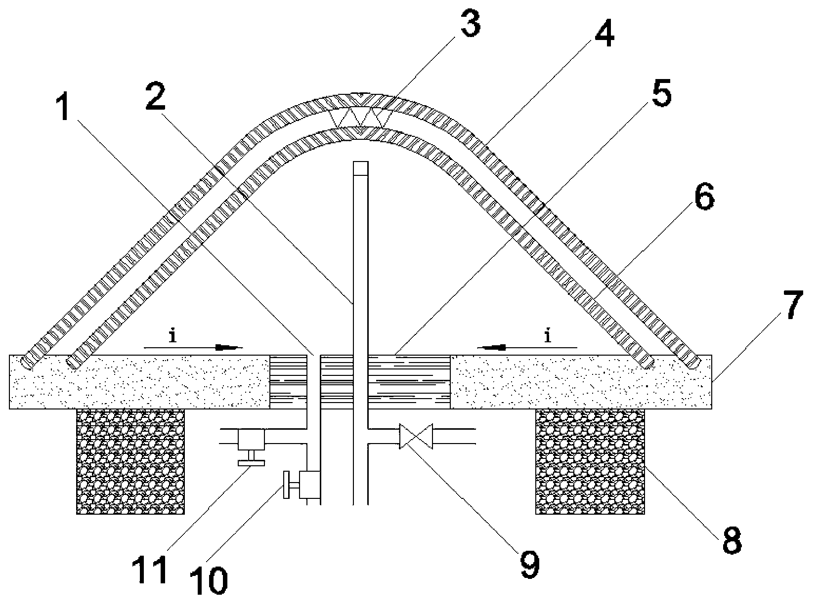 Volumetric solar thermal collector with composite curve surface