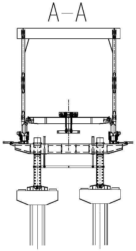 Total prefabricated pier, cushion cap and beam body prefabricated construction movable cantilever type bridge girder erection machine