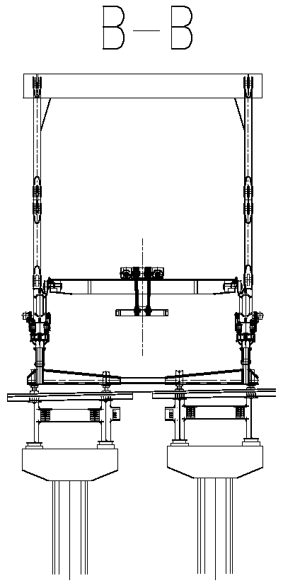 Total prefabricated pier, cushion cap and beam body prefabricated construction movable cantilever type bridge girder erection machine