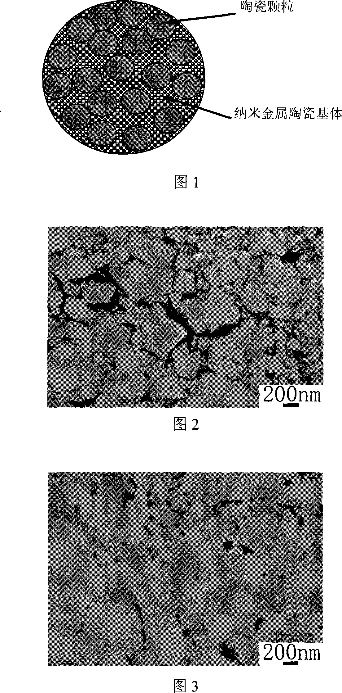 Method for preparing nano-ceramet-base metal ceramic