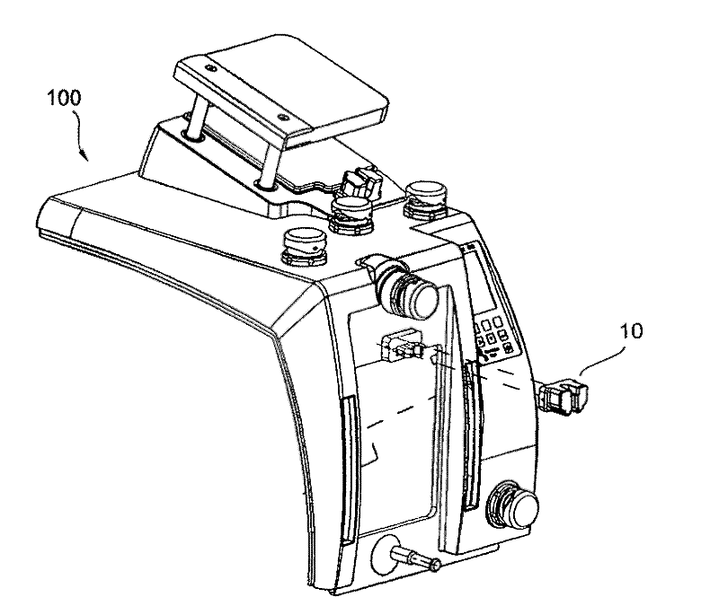 Device for opening a line