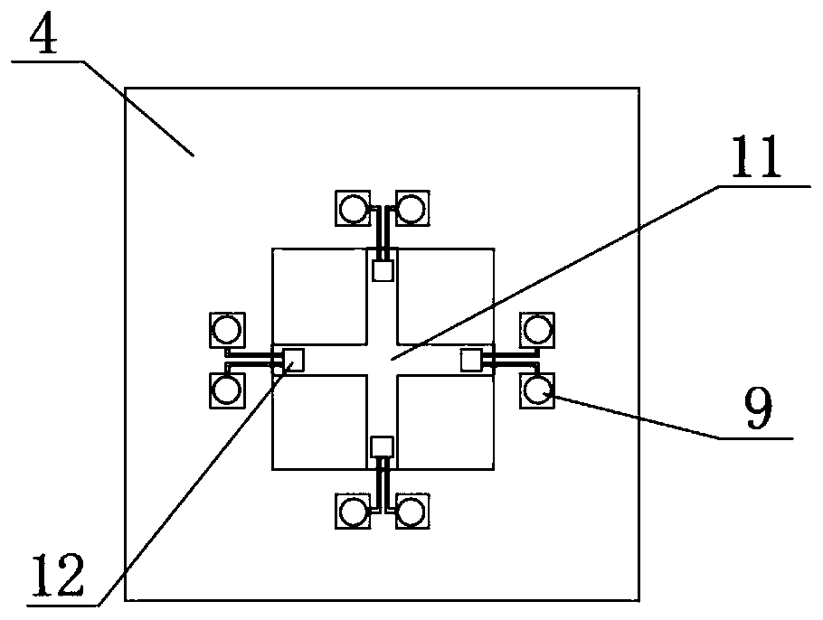 Graphene high-pressure pressure sensor based on cross beam structure