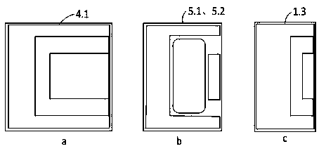 Silicon carbide device packaging structure and manufacturing method based on three-layer dbc substrate