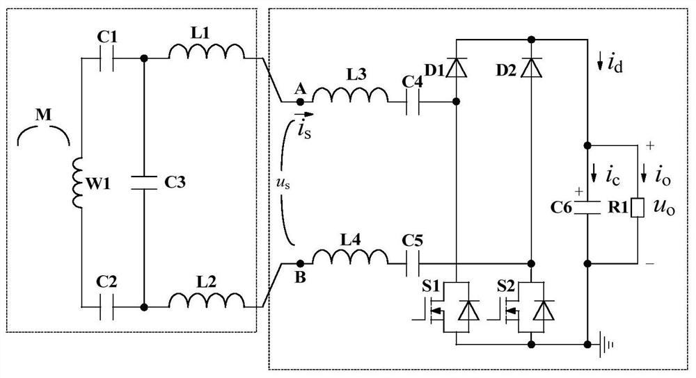 A wireless power transmission single bridge power circuit and its impedance adjustment method