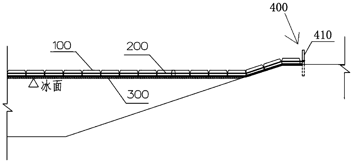 Flexible integral ecological slope protection structure for cold region and construction method of flexible integral ecological slope protection structure for cold region