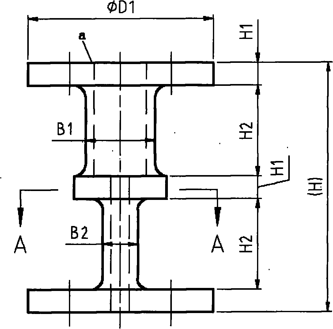 Two-way beam multi-axis force sensor