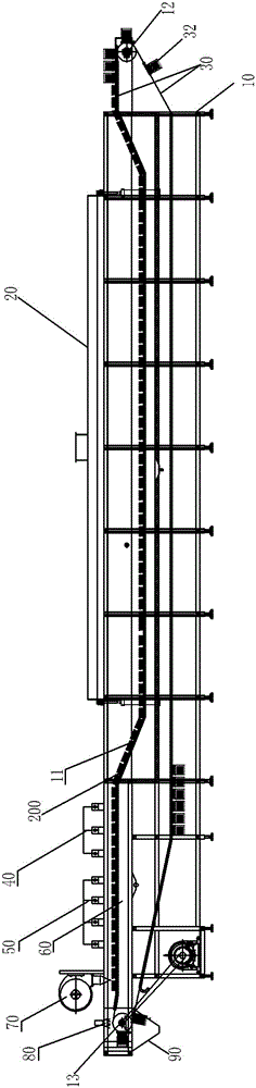 Noodle basket component and continuous noodle cooking machine using same