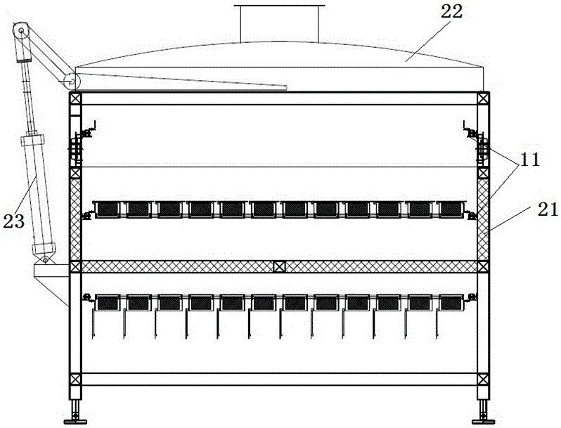 Noodle basket component and continuous noodle cooking machine using same