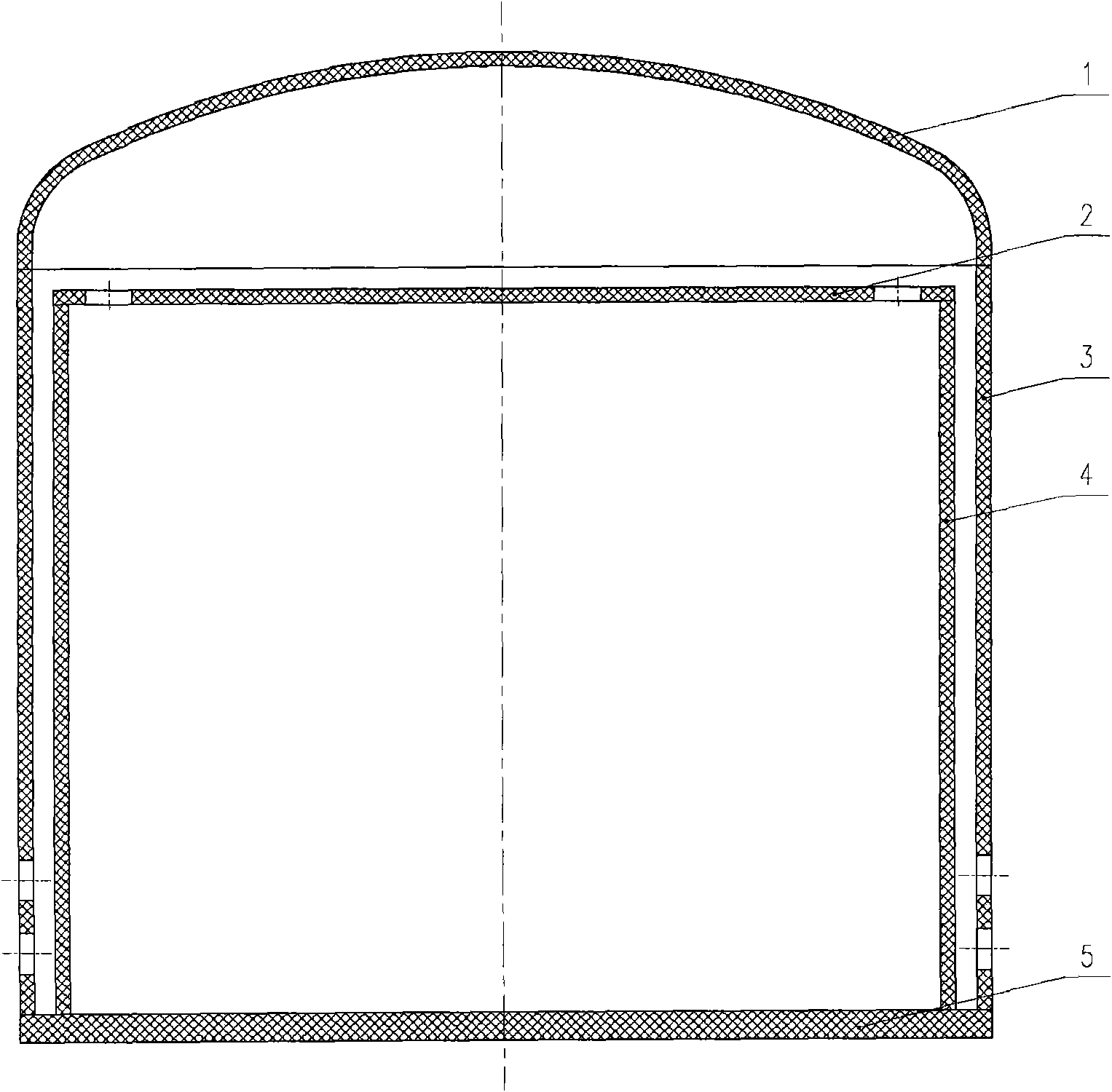 Double-layer air-guide heat insulation shield of polysilicon hydriding furnace