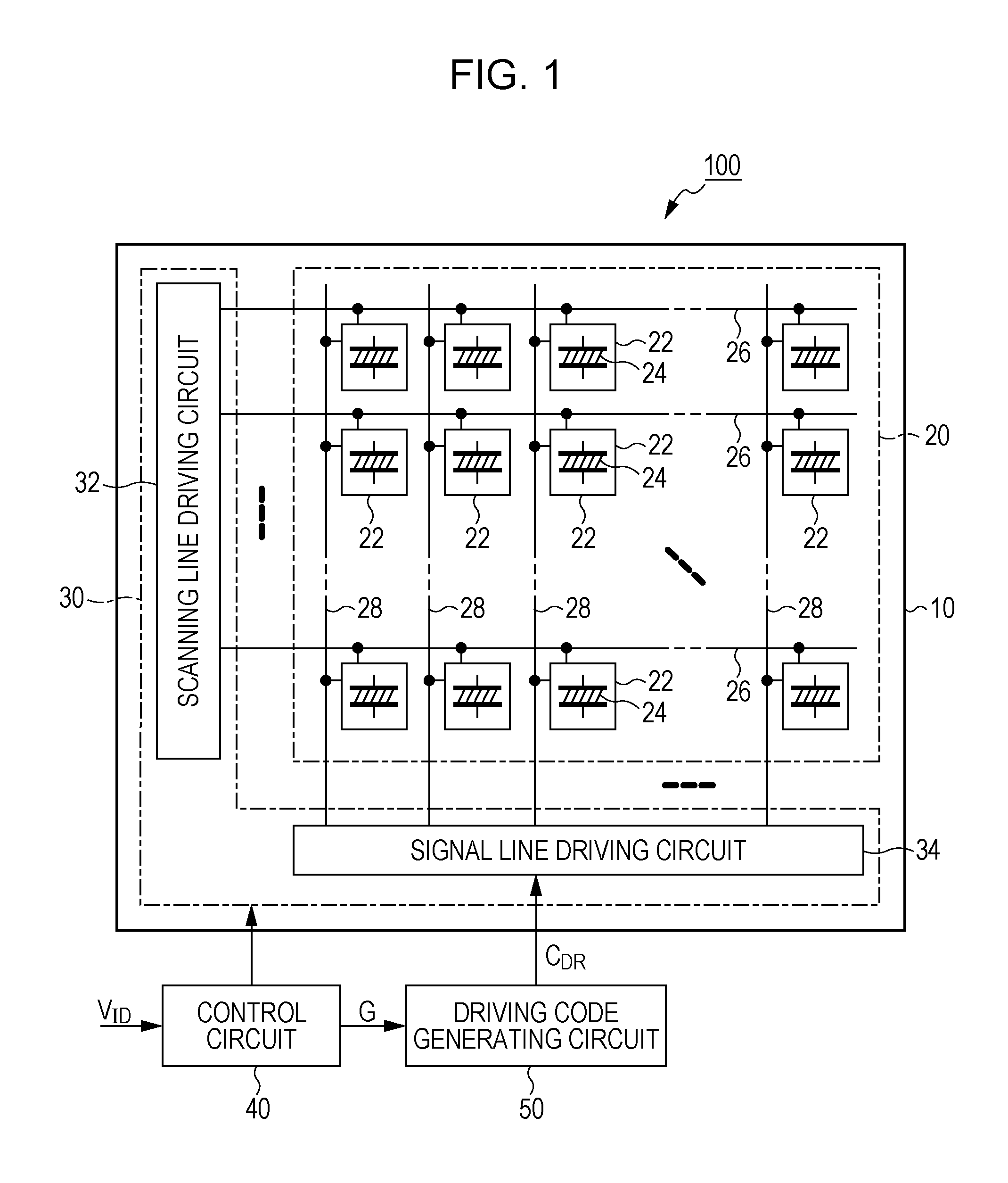 Display device, electronic apparatus and driving code generating circuit