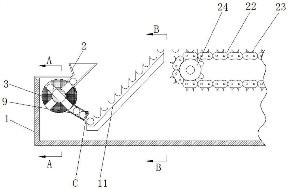 An automatic feeding device for magnesium rod processing based on the principle of connecting rod transmission