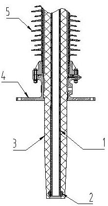 Processing method of dry-type high-voltage bushing with built-in voltage-sharing ball, and high-voltage bushing