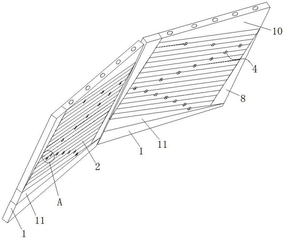 Bending type wallboard building material structure and rapid assembly mode thereof